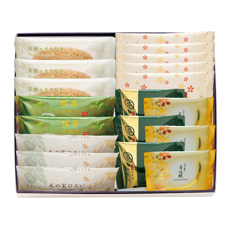 和洋菓子詰合せ(木の実4個・船出2個・天使2個・月化粧3個・伊右衛門3個・サブレ5個)