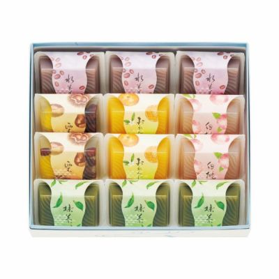 涼菓詰合せ（水羊羹・ゼリー12個入）【4/15～8月中旬発送限定】