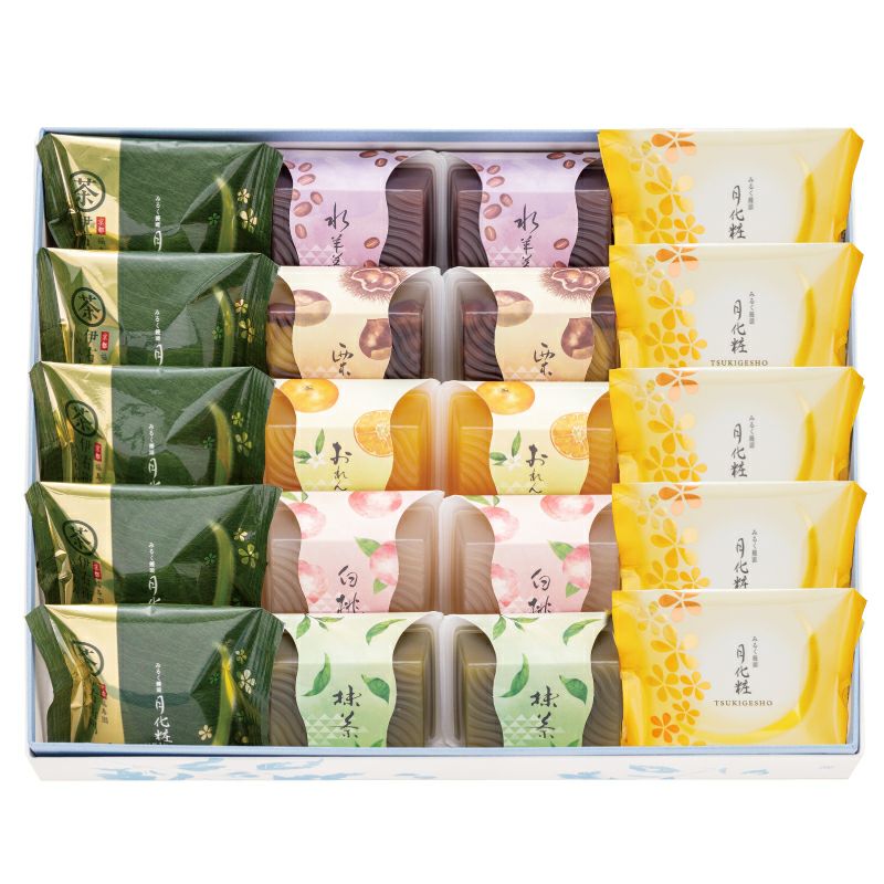 涼菓詰合せ（水羊羹10・月化粧5・伊右衛門5）