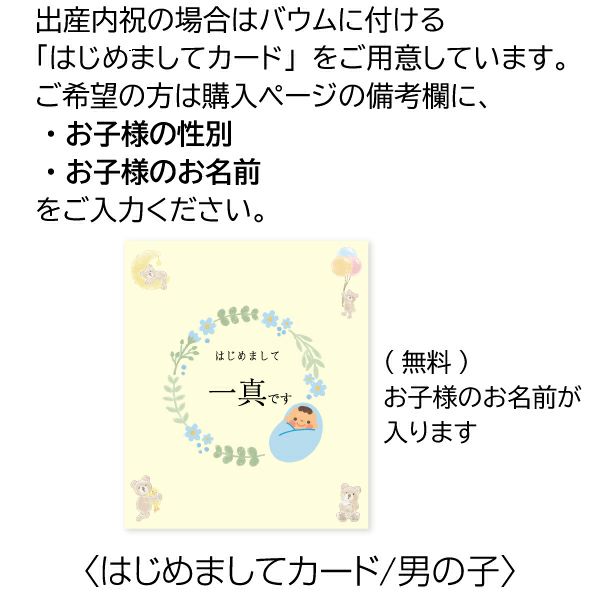 バウムはじめましてカード／バウム・洋菓子詰合せ(バウム1・天使2・リーフパイ4・ピュアチョコ6)