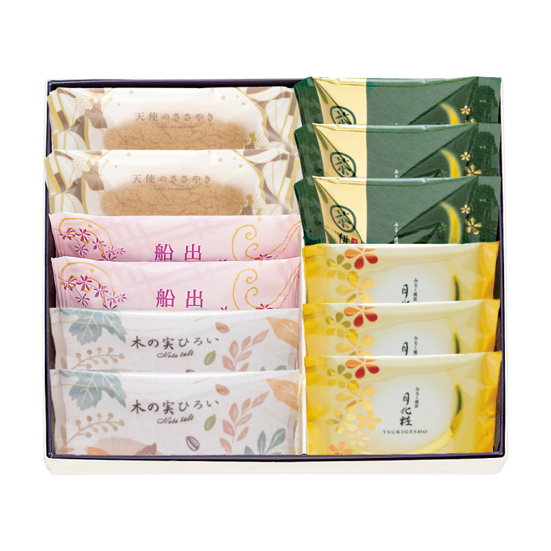 洋菓子詰合せ(天使2個・船出2個・木の実2個・月化粧3個・伊右衛門3個)