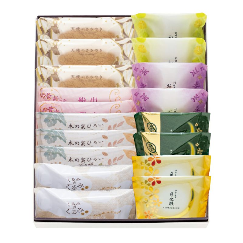 和洋菓子詰合せ(天使3個・船出3個・木の実4個・和吟月伊各2個)